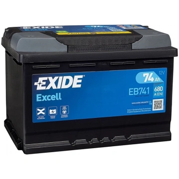 EXIDE EXCELL EB741 12V 74Ah 680A(EN) 278 x175x 190