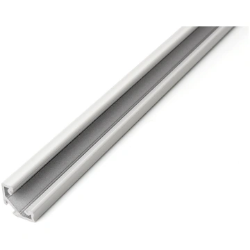 Leņķveida 1m, LED Lentes Profils (balts) + melns s