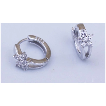 Caurspīdīgs cirkonija oksīda zieds 925 Sterling Si