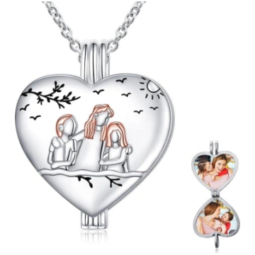 Photo Locket piekariņš ar attēlu 925 sudraba mīles