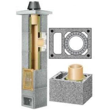 Keramiskais dūmvads D180mm, 8m (skurstenis) ar ven