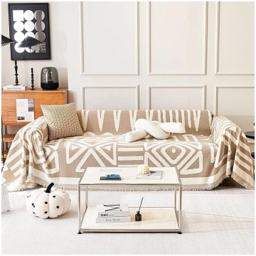 TAOTAOGO Dīvāns Slipcover Chenille Bohemia ģeometr