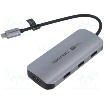 Hub USB; HDMI socket,USB A socket x3,USB C socket,