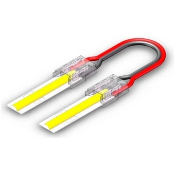 Divpusējs 8 mm COB vienkrāsainas LED lentes savien