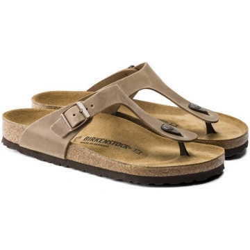 Birkenstock Gizeh Oiled Leather Tobacco Brown Regu