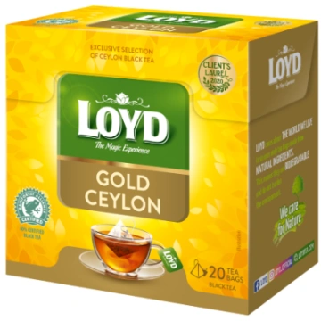 Melnā tēja Loyd Pyramids Gold Ceylon, 20gabx2gr LD