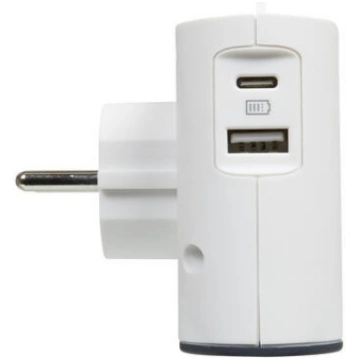Legrand 2-Port AC Splitter with USB – White/Black 