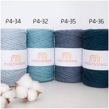 Combed cord (warp) / 4mm / Zero Waste Cotton - 100