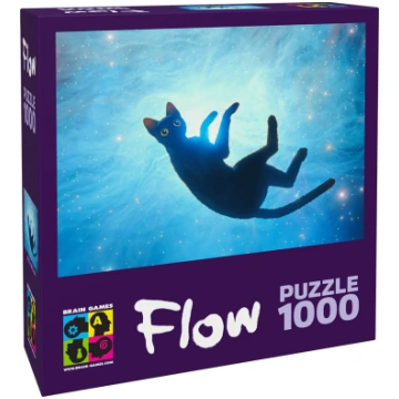 BRAIN GAMES Puzle FLOW - Kaķis Straume, 1000gb