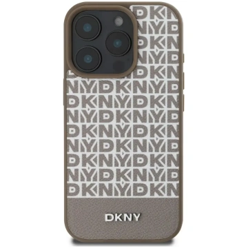 DKNY PU Leather Repeat Pattern Bottom Stripe MagSa