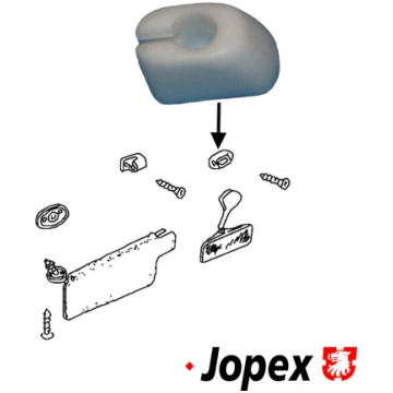Sun visor clip, white, left/right, economy quality