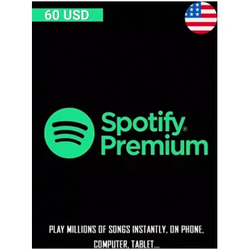 Spotify USA 60 USD Gift Card MISSING