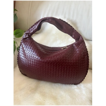 HOBO BAG maxi- intrecciata - Borgogna