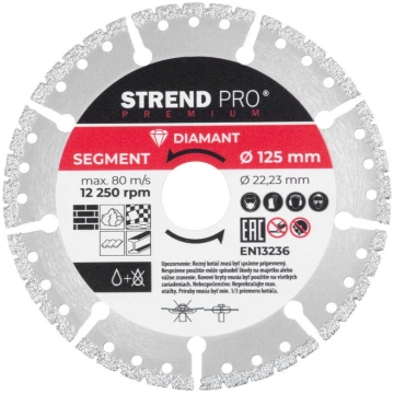 Strend Pro Premium disks, 125 mm, dimanta, griešan