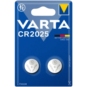 CR2025 baterijas Varta litija 6025 blisterī 2 gb.