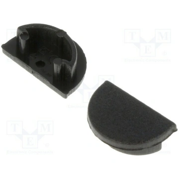 Cap for LED profiles; black; 20pcs; ABS; ARC12 | T