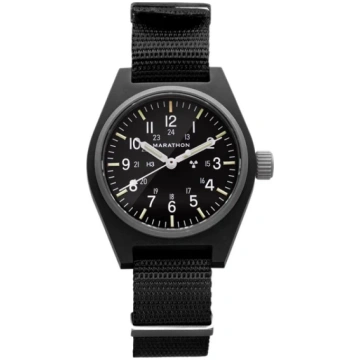 Maratona pulkstenis, 34 mm melns vispārējas nozīme