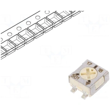 Potentiometer: mounting | single turn | 500Ω | 250