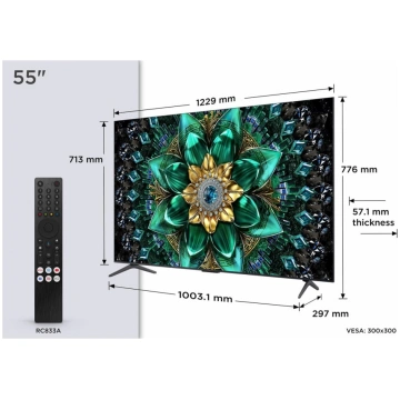 TV Set|TCL|55 "|4K Ultra HD|3840 x 2160 pixels|Fla