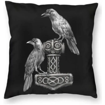 Viking Runes Thor Mjolnir Cushion Covers Sofa Home