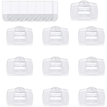 10 Stück transparente Licht-Clips Command Haken fü