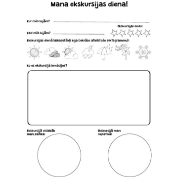 Mana ekskursijas diena! (zīmē vai raksti)