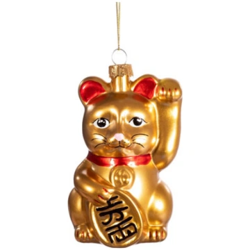 Stikla dekors Gold Lucky Cat