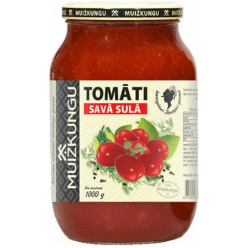 Tomāti savā sulā 680g (390g), Muižkungu