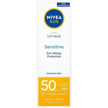 Saules aizsargkrēms jutīgai sejas ādai Nivea Sun S