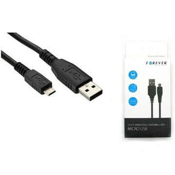 Forever micro USB datu vads 1M / melns OTOTOP