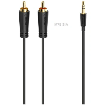Hama Audio Cable 3.5 mm - 2 RCA apzeltiti kontakti