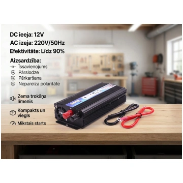 Strāvas pārveidotājs (12v VAI 24v - 220v) 2000w in