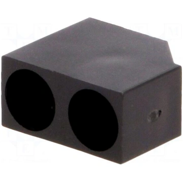 LED housing | 5mm | polyamide | angular | black | 