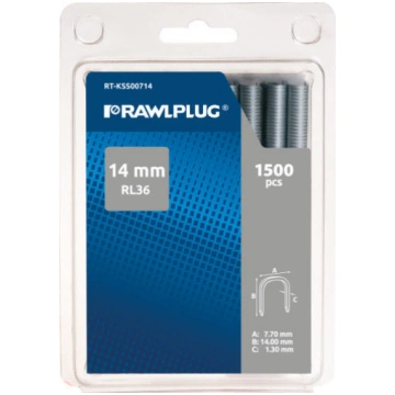 Skavotāju skavas Rawlplug, 14 mm, 1500 gab