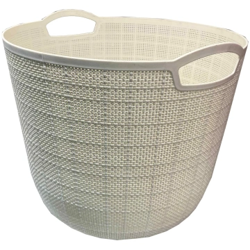BESK Groziņš plastmasas apaļš 33x26cm balts