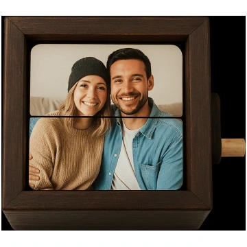 Personalized Flipbook Memory Box - Black Walnut / 