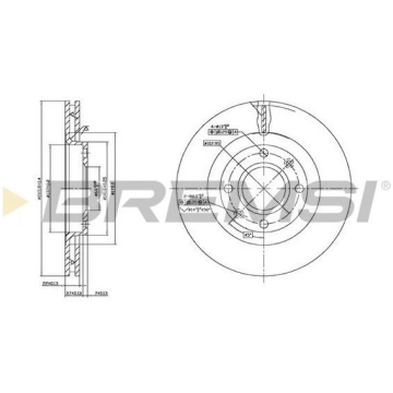 Bremžu diski PR. VENT. D=266mm CITROEN BERLINGO 96