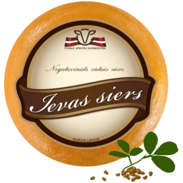 Ievas siers ar siera amoliņa sēklām - mazais ritul