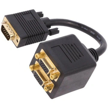 VGA splitter; D-Sub 15pin HD socket x2,D-Sub 15pin