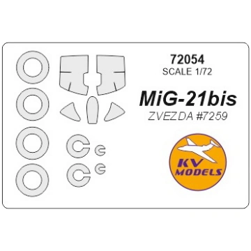 MIG-21bis (ZVEZDA) + wheels masks KV Models