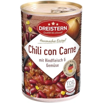 DREISTERN Chili con Carne 400 g Pikants sautējums 