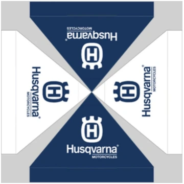 HUSQVARNA telts jumts HUS 3x3 blue/white