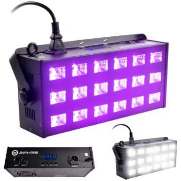 LIGHT4ME LIGHT4ME LED UV 18x3W reflektor + strobos