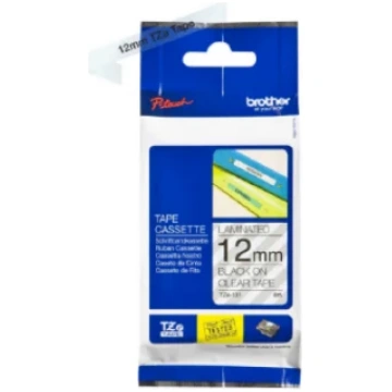 Brother | TZe-131 Laminated Tape | Black on Clear 