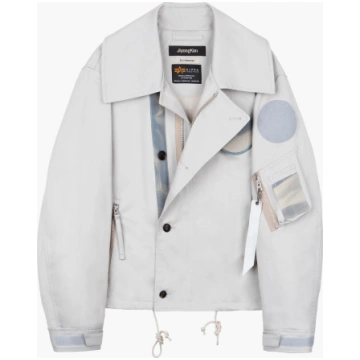 JIYONG KIM X ALPHA SUN BLEACHED WIDE COLLAR - LIGH