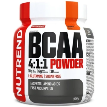 Nutrend BCAA 4:1:1 pulveris, apelsīnu - 300 grami