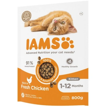 Iams CAT KITTEN CHICKEN sausā barība kaķēniem ar v