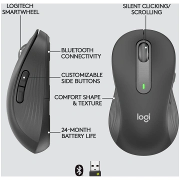Datorpele Logitech Singature M650 L Left bluetooth