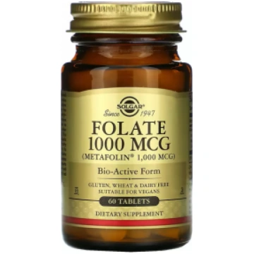 Folate 1000 mcg (Metafolin) Solgar 60 tab