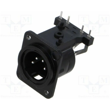 Connector: XLR; socket; male; PIN: 4; angled 90°; 